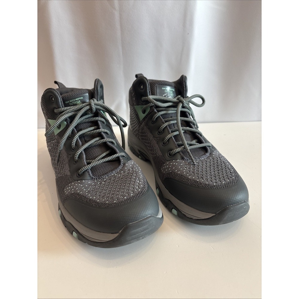 SKECHERS Womens‎ Size 10 Seager Hiker Boots Art Beat Gray/Mint 158351